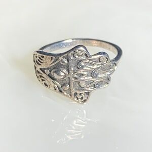 Hand of Fatma Motif Vintage Ring Size 5